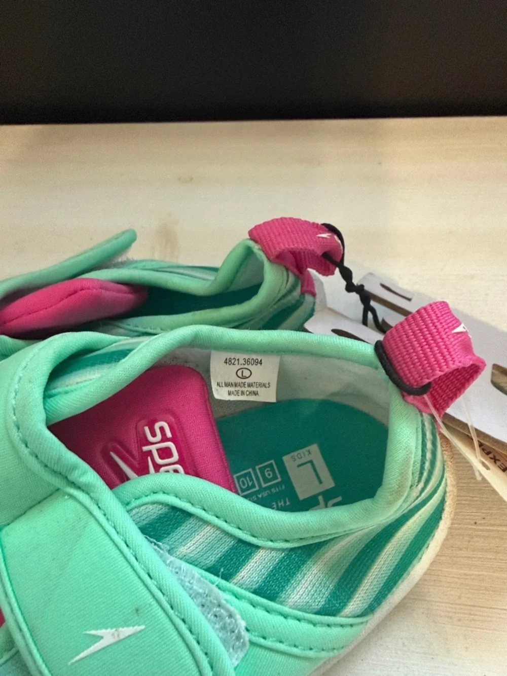 Speedo Kids Water Shoes in Aqua and Pink